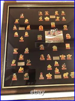 Coca-Cola Salutes Walt Disney World Happy 15th Birthday 60 pin framed set 1986