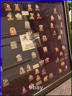 Coca-Cola Walt Disney World's 15th Birthday 60-Pin Framed Set 1986