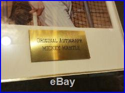 Custom framed Mickey Mantle signed photo, Walt Disney Store Exclusive+COA
