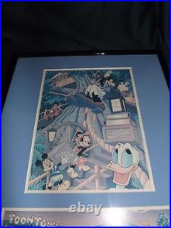 DISNEYLAND TOKYO & DISNEY TOONTOWN Vintage Animation Art Prints Glass Framed