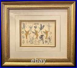 DISNEY GALLERY Tinkerbell Sketches Limited Edition Framed Pin Collector Set