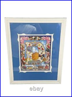 DISNEY PARKS THE GREAT DUMBO DELUXE PRINT FRAMED BY KENNY YAMADA 20x16 RARE