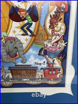 DISNEY PARKS THE GREAT DUMBO DELUXE PRINT FRAMED BY KENNY YAMADA 20x16 RARE