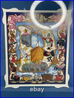 DISNEY PARKS THE GREAT DUMBO DELUXE PRINT FRAMED BY KENNY YAMADA 20x16 RARE