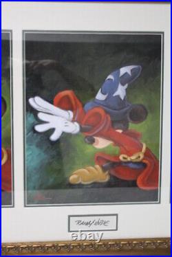 DISNEY Randy Noble Mickey Sorcerer Triptych #1 Paper Giclee 19 of 95 Framed