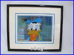 DONALD DUCK Full Face Framed Original Walt Disney ANIMATION Cel