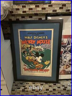 Dallas Cowboys Walt Disney Autographed Framed Poster