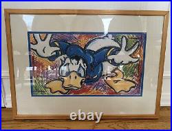 Dick Duerrstein DISNEYLAND DONALD DUCK Framed Hotel Print COA 24 x 35