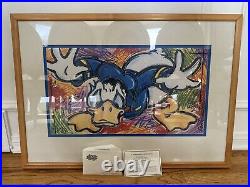 Dick Duerrstein DISNEYLAND DONALD DUCK Framed Hotel Print COA 24 x 35