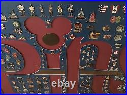 Disney 2000 WALT DISNEY WORLD GOLDEN PIN COLLECTION FRAMED LE #1 Of 4 VHTF