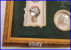 Disney 2007 Mickey's Very Merry Christmas Party Framed Pin Set Limited Edition
