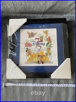 Disney 75 Years Of Love And Laughter Pin Collection Limited Edition Set Framed