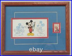 Disney Art of Animation Genius at Work with Walt Disney Stamp (Framed)