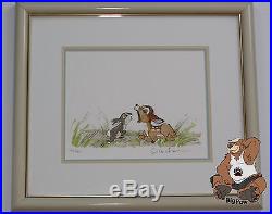 Disney Bambi & Thumper Framed Lithograph signed by Ollie Johnston LE #490/500