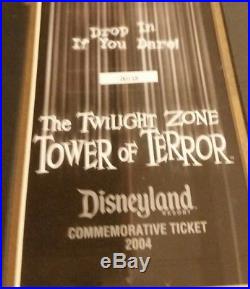 Disney California Adventure Framed Tower of Terror Commemorative Passport withpin