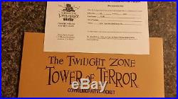 Disney California Adventure Framed Tower of Terror Commemorative Passport withpin