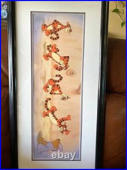 Disney Cel Winnie the Pooh Bouncy Trouncy Tigger Framed