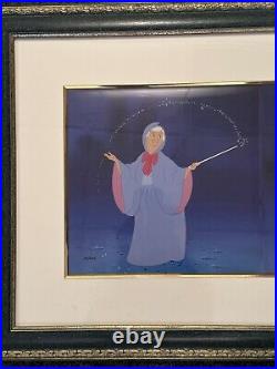 Disney Cinderella's Magic Night Framed Limited Cel Fairy Godmother & Coach