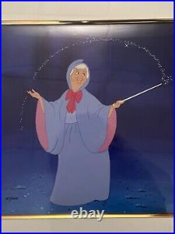 Disney Cinderella's Magic Night Framed Limited Cel Fairy Godmother & Coach