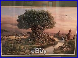 Disney Clive Kay Animal Kingdom TREE OF LIFE 1998 RARE RETIRED LTD. Print framed