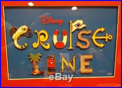 Disney Cruise Line Framed Letter 10 Pin Set Mint