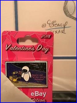 Disney Exclusive Wall-E and Eve LE Sketch 8/50 withPin Valentines 2018 Framed New