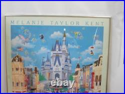 Disney Florida Disney World 15th Anniversary Poster Frame art antique YA