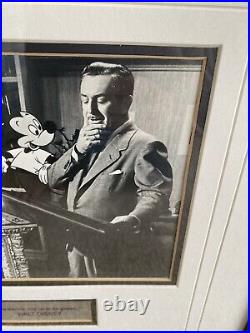 Disney Gallery LE Walt Disney Mickey photograph framed matted COA