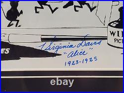 Disney Hand Signed Alice Comedies 8x10 Frame Silent Movie Virginia Davis