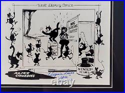 Disney Hand Signed Alice Comedies 8x10 Frame Silent Movie Virginia Davis