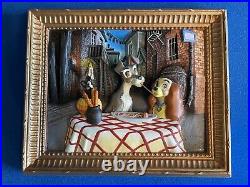 Disney Lady and the Tramp 3D Art Framed Limited Edition Bella Notte Ian Fraser