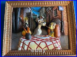 Disney Lady and the Tramp 3D Art Framed Limited Edition Bella Notte Ian Fraser