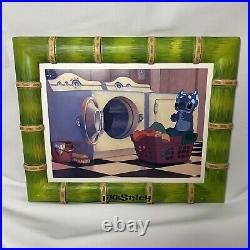 Disney Lilo and Stitch Framed Art Print Lithograph Set of 5 Bamboo like Frames