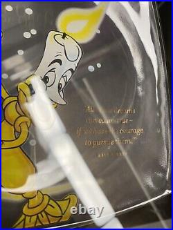 Disney Lumiere Framed Collectable Plate with Walt Disney Quote! Extremely Rare