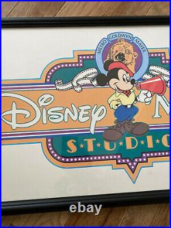 Disney MGM Studios Pre-Opening Promotional Framed Poster 1989 Vintage