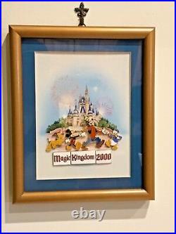 Disney Magic Kingdom 2000 Framed Pin Set Celebrate the Future Hand in Hand LE700