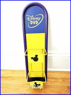 Disney Mickey DVD Display Rack Wolfe Solid Metal Frame Purple Yellow 30 in Tall