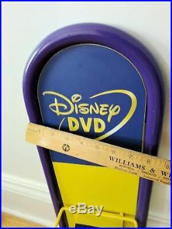 Disney Mickey DVD Display Rack Wolfe Solid Metal Frame Purple Yellow 30 in Tall