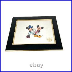 Disney Mickey Minnie Mouse Mickey's Surprise Party Limited Serigraph Cel Framed