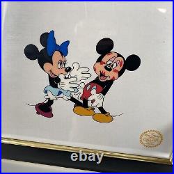 Disney Mickey Minnie Mouse Mickey's Surprise Party Limited Serigraph Cel Framed