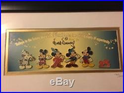 Disney Mickey Mouse Millennium 2000 Six Pin Framed Set