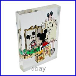 Disney Mickey Mouse The Art Of Self Portrait Acrylic Frame Hand Painted RARE