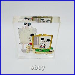 Disney Mickey Mouse The Art Of Self Portrait Acrylic Frame Hand Painted RARE