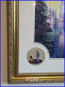 Disney Park Walt And Mickey Excl. LE Print 50th Anniv. Lithograph & Pin In Frame