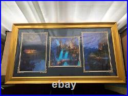 Disney Parks John Nadeau Framed Cinderella Carriage Ride Late Arrival Prints