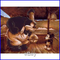Disney Parks Mickey In A Bind Gold Frame Giclee by Darren Wilson New