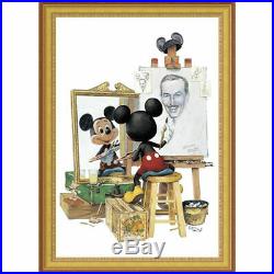 Disney Parks Walt Disney Self Portrait Framed Giclée by Charles Boyer New