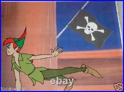 Disney Peter Pan Duels Capt Hook Jolly Roger Disney Cel Sericel signed Davis
