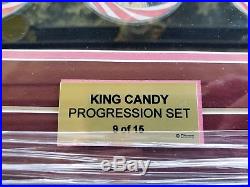 Disney Pin WDI Framed Progression Set Villains Profile King Candy Artist proof