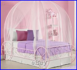 Disney Princess Bed Frame Carriage Little Girls Pink Twin Bedroom Cinderella New